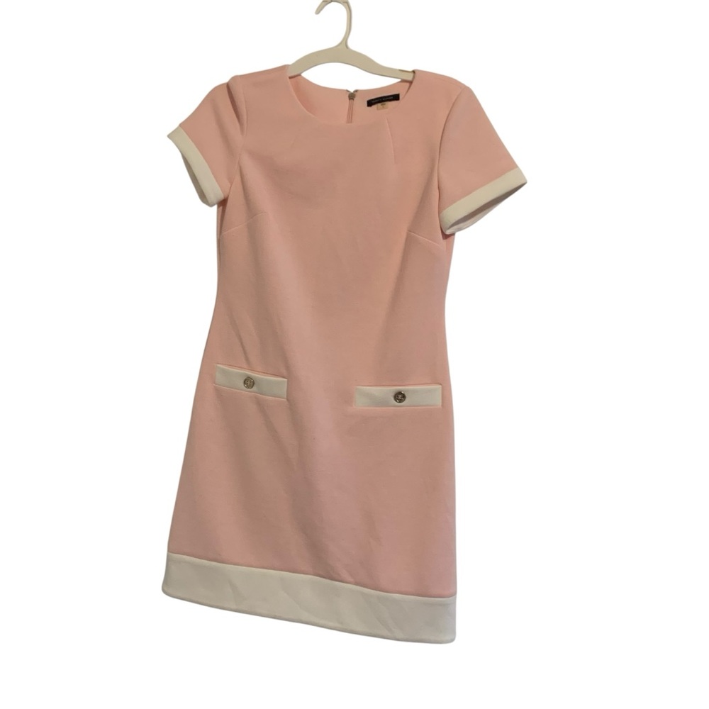 Tommy Hilfiger Pink Sheath Dress with Cuffed Sleeves size 4